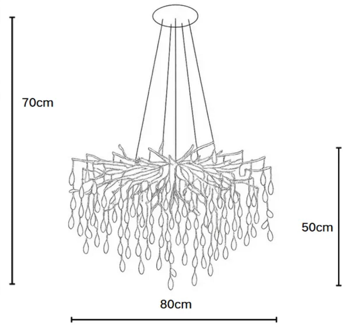 LUSTRE NIDOYA DORE EN CRISTAL