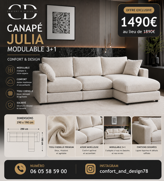 Canapé Julia Modulable