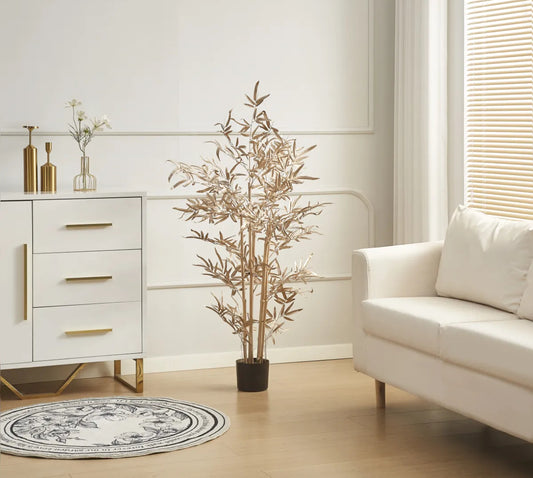 PLANTE ARTIFICIELLE BAMBOU DORE