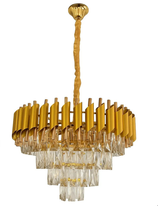 LUSTRE LUNIS NOIR EN CRISTAL